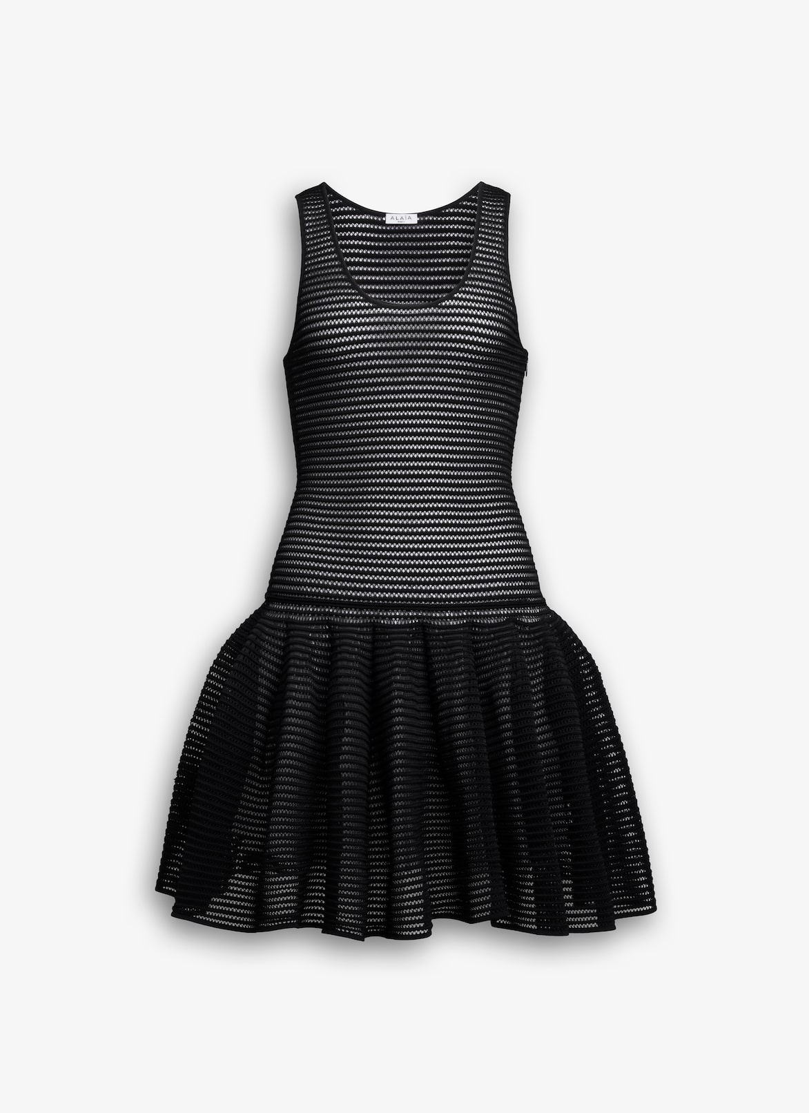 SHORT CRINOLINE KNIT DRESS ALAÏA BLACK SHORT CRINOLINE KNIT DRESS